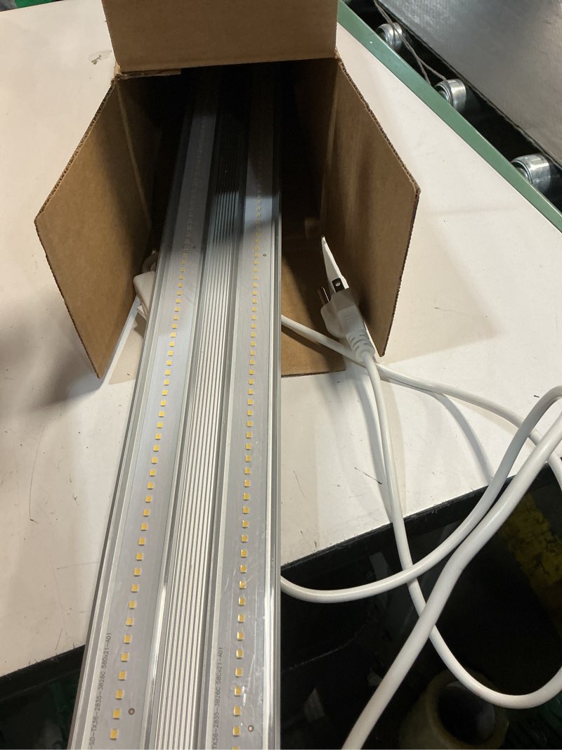 Condition photo showing As Is for barrina tx36 2ft led grow light for indoor plants, 36w(200w equivalent), high ppfd, 5000k daylight full spectrum, hanging plant light for greenhouse indoor growing with on/off switch, linkable, 1 pack 5000k 2ft-1p