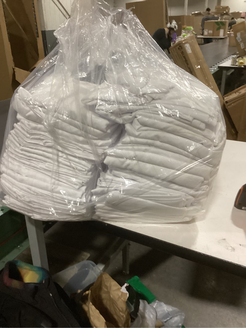 Condition photo showing As Is for Bulk Case Pack of 100 King Size White Pillowcases – Soft Wholesale Pillow Covers for Hotels, Spas, Airbnbs, Massage Tables – Durable Hospitality Bedding Linens, Bulk King White Pillowcases King (Pack of 100) White