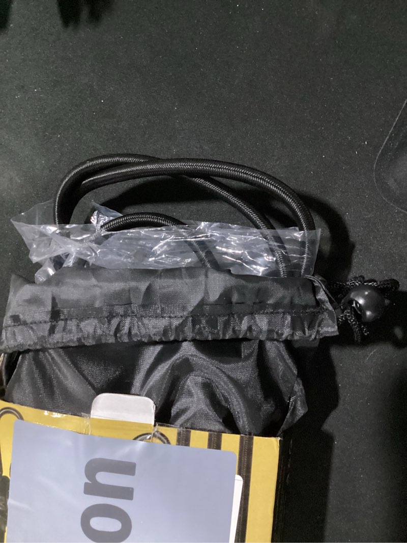 Condition photo showing Good Condition for upgraded adjustable bungee cords with hooks, 6 pack heavy duty outdoor carabiner bungee cord, black super elastic bungee straps easily adjust from 7" to 18", great for camping, tarps, bike racks, tent 18" - 6 pack - black adjustable - 6-pack - black