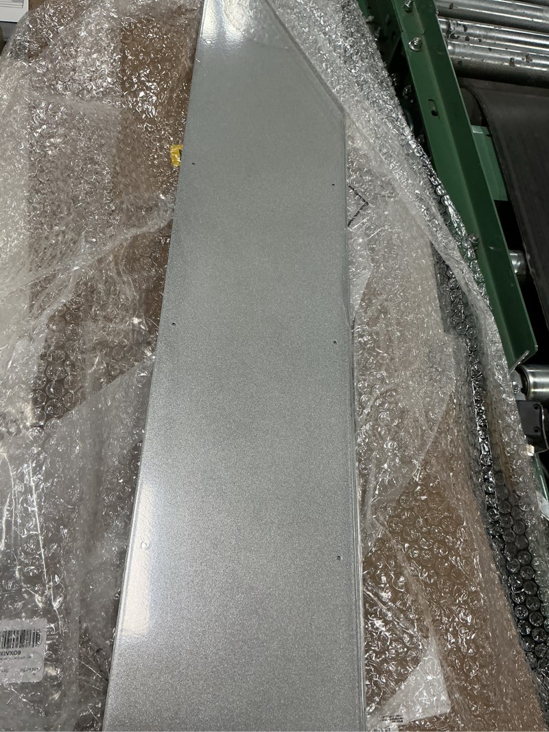 Condition photo showing New/Like New for 2 pcs door kick plates - 6 x 34 inches kick plates for exterior interior doors protection decor, 1.5mm (1/16 inch) thickness rectangular aluminum door push plate (white) 6 x 34 inch white