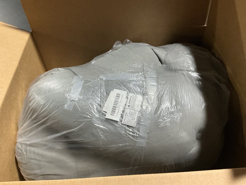 Condition photo showing As Is for Thick Egg Chair Cushion Replacement, Button Tufted Outdoor Swing Chair Cushion with High Elasticity PP Cotton and Skin-Friendly Fabric, Hanging Cushion for Patio Porch Furniture (Only Cushion) Gray