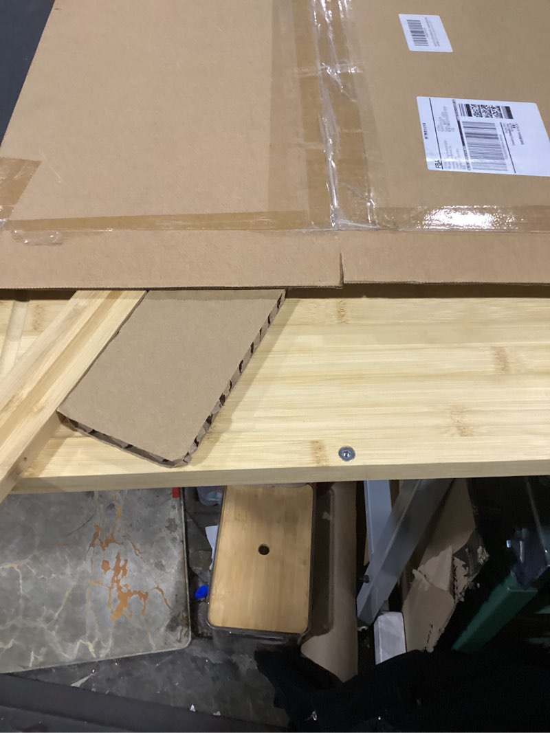 Condition photo showing Good Condition for bamotto craftbamboo 18.1x21.3 inch large bamboo cutting board with 2 detachable support panels, reversible, kitchen countertop dishwasher cover & over sink, tray and carving board natural bamboo color - xl 18.1"l x 21.3"w