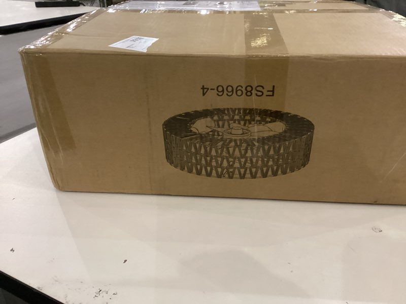 aarzo 19.6''  7-blade rattan caged ceiling fan with light kit and remote control