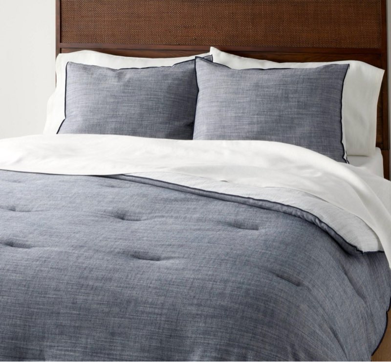 3pc Full/Queen Reversible Comforter Set Blue - Hearth & Hand™ with Magnolia