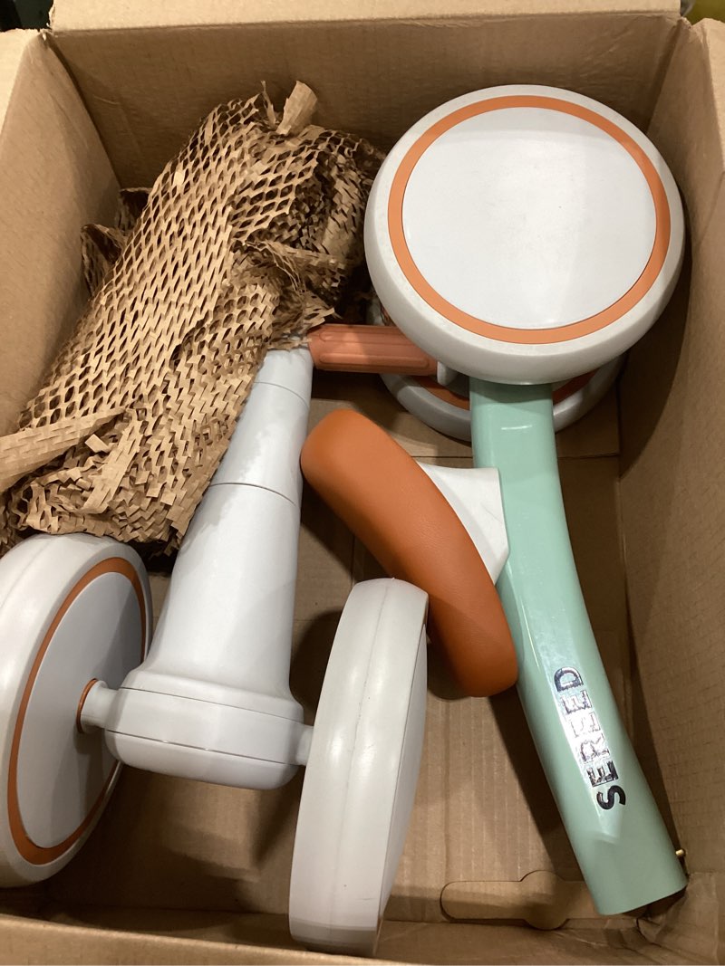 Condition photo showing As Is for Retrospec Cricket Baby Walker Balance Bike with 4 Wheels for Ages 12-24 Months - Baby Toys & Toddler Toys for 1 Year Olds - Ride On Bicycle - Boys & Girls Blush One Size