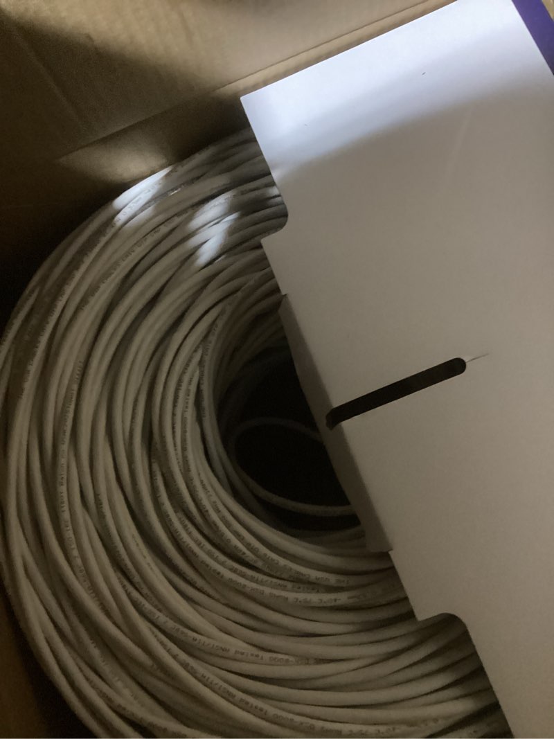 Condition photo showing Good Condition for cat6 plenum cable 1000ft– dsx-8000 certified | 0.58mm solid conductor | high speed 10gbps ethernet cable | premium networking wire for home, office & commercial installations - white