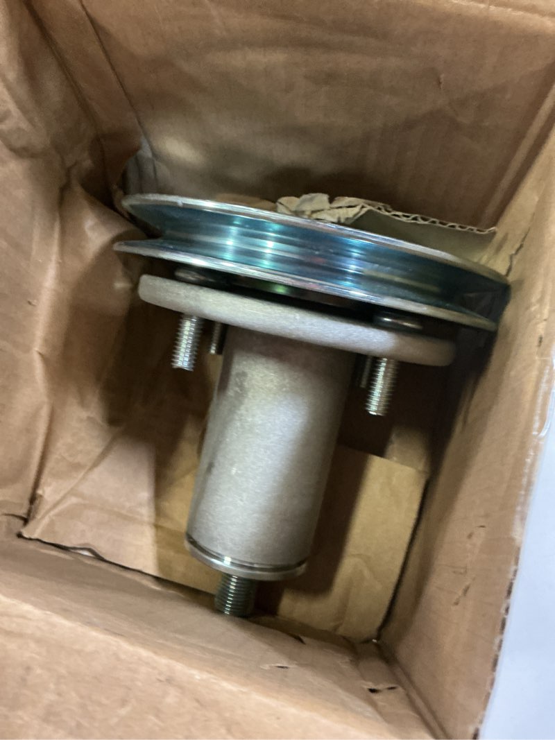 Condition photo showing As Is for atracypart 618-09260 lawn mower deck spindle assembly compatible with cub cadet zt1-42, zts1-42, mtd, craftsman z5200, troy-bilt mustang z42 42" zero turn mower, replaces oem 618p09260