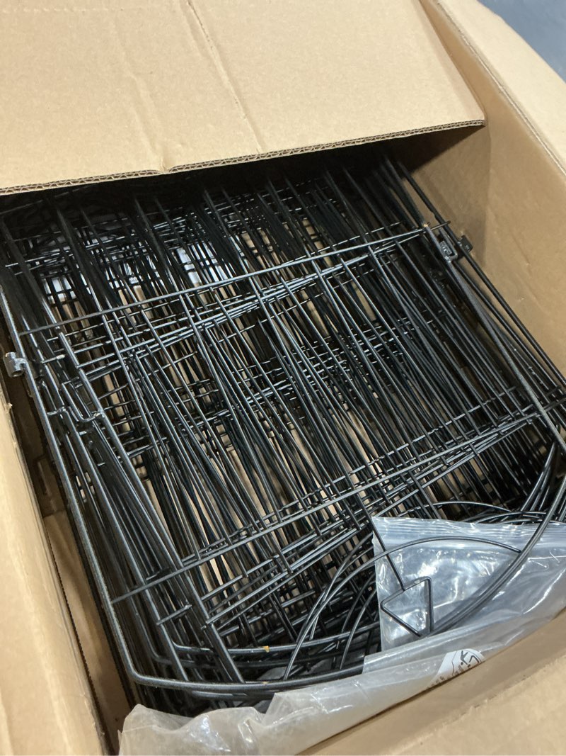 Condition photo showing Good Condition for 24 panels outdoor decorative garden fence, 25 ?ft? l x 24 (in) h, black rustproof metal wire panel barrier fence, animal barrier fence, for landscaping and yard decoration? 24 panels-25 ft(l) x 24 in(h)