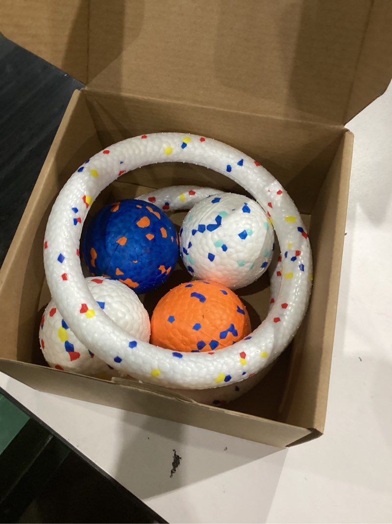 Condition photo showing Good Condition for Nobleza Dog Balls for Aggressive Chewers, 6 Pack 2.75'' Dog Ball Toy Tennis, Bouncing Training Teething Floating Durable Pet Tennis Balls, Interactive Puppy Popcorn Ball for Medium Small Pet Puppy Ball&Ring