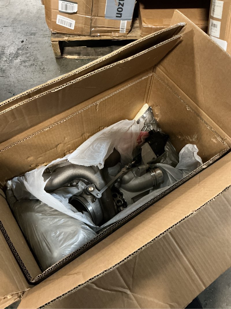 Condition photo showing Good Condition for 11657642469 turbocharger with electronic actuator fits for bmw 228i 320i 328i 428i 528i x1 x3 x4 x5 z4,n20 n26 2.0l l4, replace oe 11657642469 11657635804