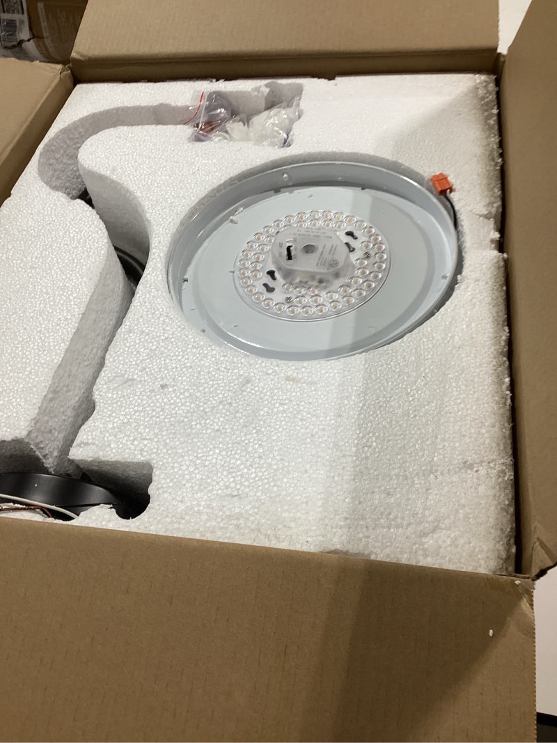 Condition photo showing Good Condition for outdoor led barn light, 16 inch dome large farmhouse exterior wall light fixture with adjustable color temperature, modern black white wall sconce outside for house garage doorway, 1 pack black+white, 16" - 1 pack no dusk to dawn