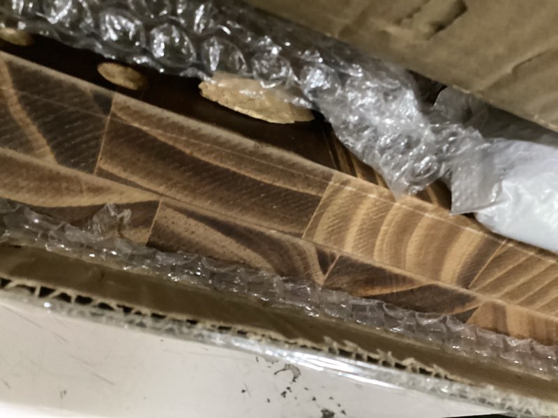 Condition photo showing Good Condition for Wooden Threshold Ramp for Home Steps, 7" Rise Doorway Ramp with Non-Slip Grooves, Door Ramp for Wheelchair/Walker/Cart/Scooter, (31.4 W*7.0" H, Solid Pine Wood, 600LBS Capacity) 7INCH