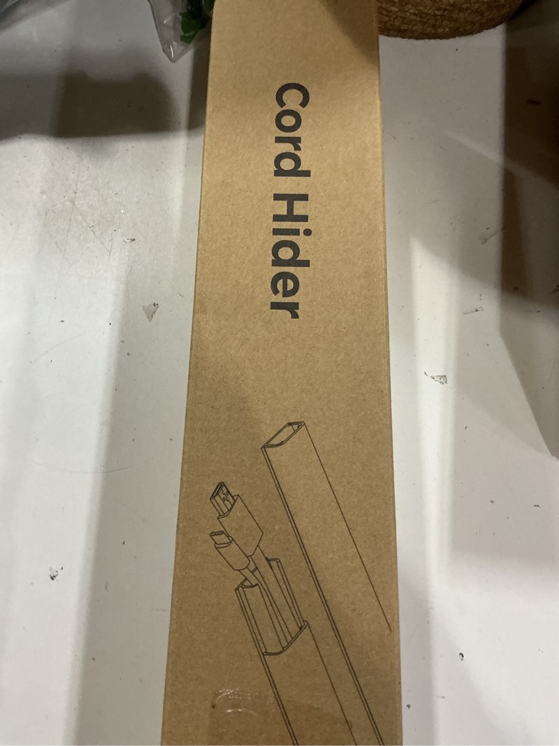 Condition photo showing New/Like New for Delamu Cord Hider, 142in Cable Hider, Cord Covers for 2-3 Wires on Wall, Wire Covers for Cords, Wire Hiders for TV on Wall, Easier Setup Cable Cover Cable Management, W0.94 H0.47in, Black 142in L x 0.94in W x 0.47in H Black