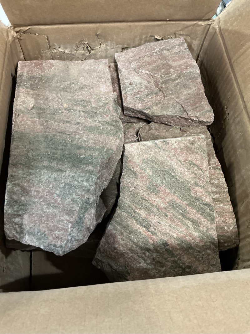 Condition photo showing Good Condition for haelfmri 20 lbs natural grey slate stones - craggy layered rocks for aquarium hardscape & iwagumi