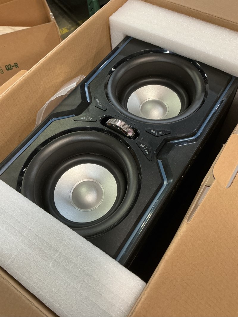 Condition photo showing Good Condition for Hotlemon Large Bluetooth Speaker: 240W Peak Powerful Loud Sound with Deep Bass, 15H Playtime, Fast Charge, TWS, Portable Wireless Speakers for Outdoor, Party, Beach, Backyard, Home, Outside (Black)