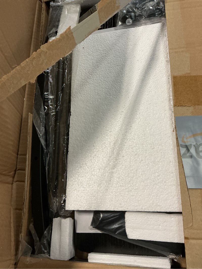 Condition photo showing New/Like New for SRIWATANA Side End Tables Living Room, Vintage C-Shaped Laptop Table for Couch, Snack Table with Side Pocket, Black