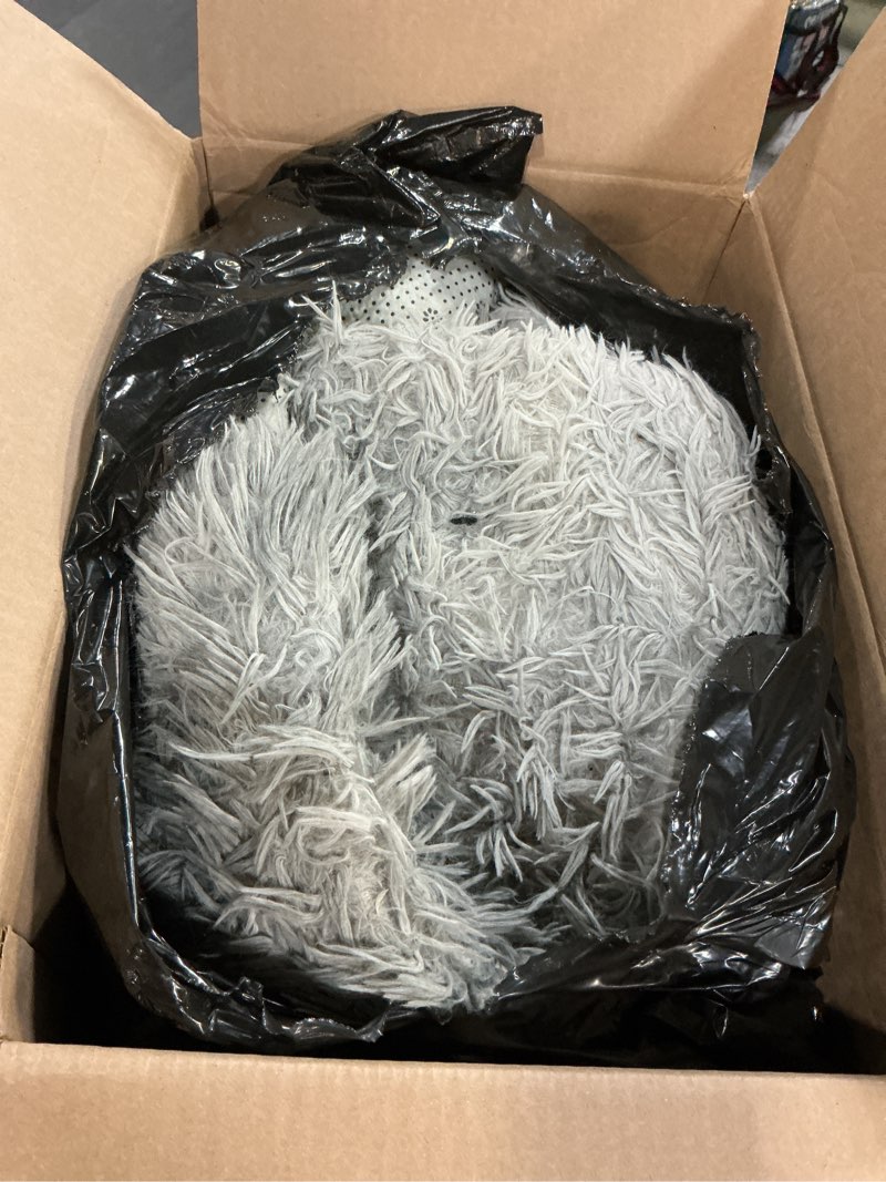 Condition photo showing As Is for ultra soft rug for living room, 4x6 fluffy shag area rug for bedroom, modern shaggy carpets fuzzy rug for teens dorm nursery home decor aesthetic, upgrade anti-skid durable, tie-dyed light grey tie-dyed light grey 4' x 6' (rectangular)