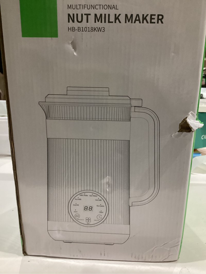 Condition photo showing New/Like New for 32oz Automatic Soy Machine for Homemade Almond, Oat, Coconut, Soy, Plant Based Milks and Non Dairy Beverages with Delay Start/Keep Warm/Self-Cleaning/Boil Water, Black