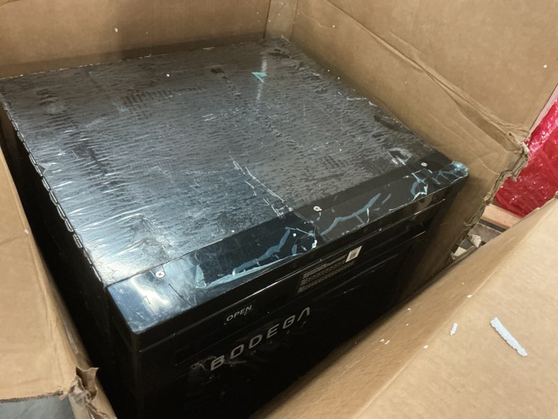 Condition photo showing As Is for bodegacooler 12-volt refrigerator, 83l(2.94cu.ft) rv fridge with app control & lock, dual zone compressor cooler (-4? ~ 46?), 12/24v dc portable freezer for truck, rv, camping, boat, black 83l(2.94cu.ft.) black