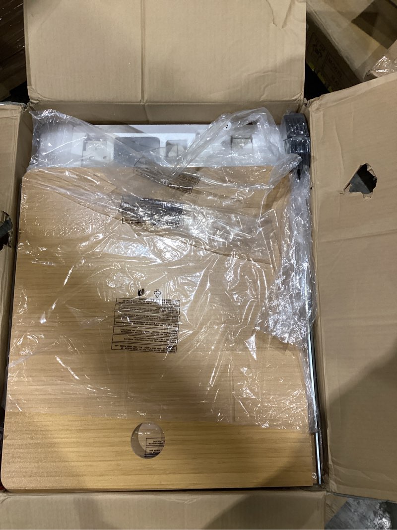 Condition photo showing Good Condition for dumos 63 inch electric standing desk height adjustable, sit to stand computer workstations large work pc table home office writing gaming desks with memory presets for walking pad, bedroom, oak natural oak 63-inch