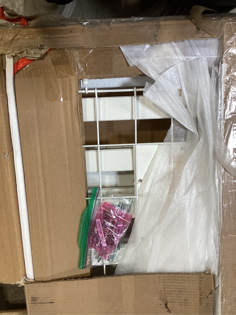 Condition photo showing As Is for delta children essex 4-in-1 convertible baby crib, bianca white with natural legs bianca white crib