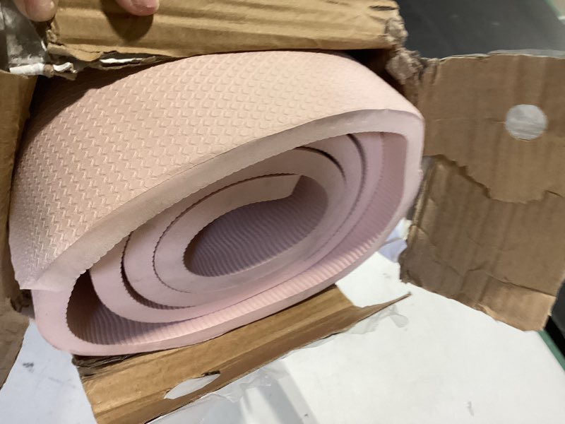 Condition photo showing Good Condition for yottoy yoga mat?extra thick yoga mat (1/2inch),professional tpe exercise mat,non-slip workout mat for yoga, pilates, fitness, barefoot workouts, home gym studio with strap pink 72*32*1/2inch