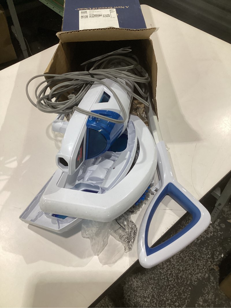 Condition photo showing As Is for (used, not tested, incomplete parts)bissell power fresh steam mop with natural sanitization, floor steamer, tile cleaner, and hard wood floor cleaner with flip-down easy scrubber, 1940a powerfresh steam mop