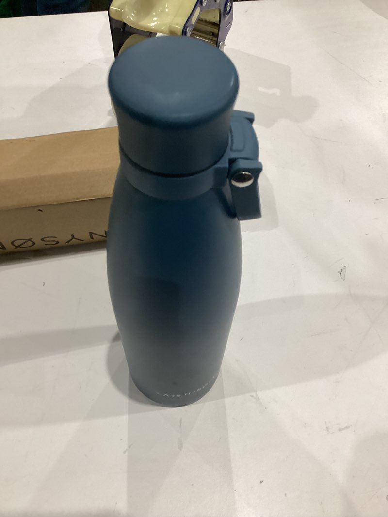 Condition photo showing New/Like New for LARS NYSØM Stainless Steel Insulated Water Bottle 25oz 34oz | Insulated Thermo Flask for Hot and Cold Beverages | Leakproof Drinking Bottle (Stone Blue, 1000ml) 33.8 Ounces Stone Blue
