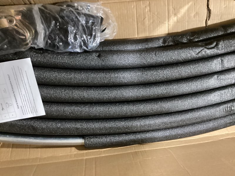 Condition photo showing Good Condition for 6pcs trampoline replacement curved pole, universal trampoline enclosure pole fits for 8-16ft curved pole trampoline frame, replacement poles include foam sleeve & hardware for 2 installation ways