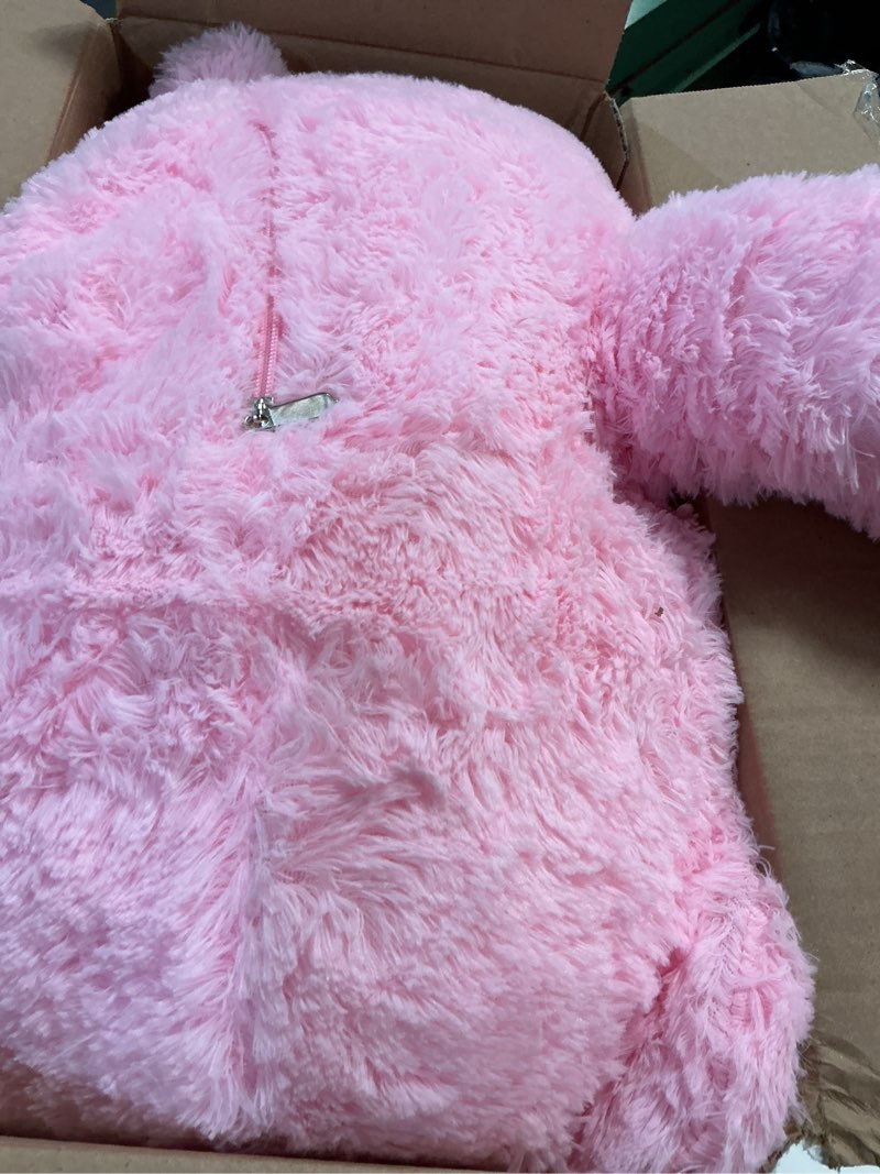 Condition photo showing New/Like New for poutmac big pink teddy bear 4ft giant stuffed animal plush toy for girlfriend women kids for valentines christmas birthday