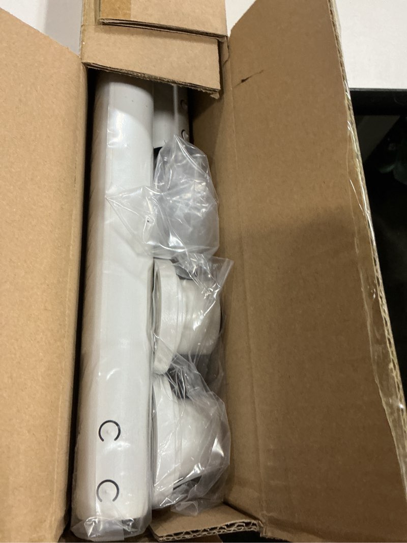 Condition photo showing New/Like New for allzone tension curtain rod for window, 83-123 inches, heavy duty curtain rods no drilling, non-slip bathroom shower tension rod, renter friendly, adjustable, spring loaded, extra long, white white 83-123 inches