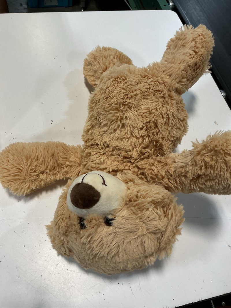 Condition photo showing Good Condition for benben teddy bear stuffed animals, 18 inch soft plush toys, light brown | cute plushies for girls kids toddlers, ideal baby shower easter birthday gift decor, soft snuggle companion for daily cuddles