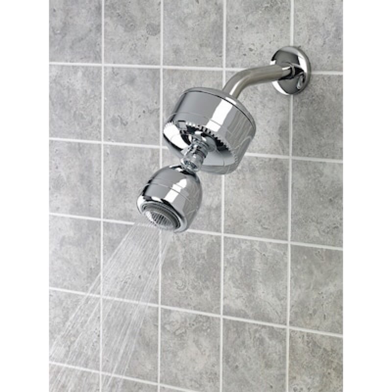 Sprite Slim-line Chrome Chlorgon Shower Head Filter Attachment 6-Months -Filter Life