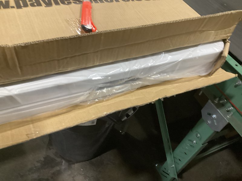 Condition photo showing New/Like New for fdw 6ft folding table, portable fold-in-half plastic picnic party table with carrying handle (white white 6 ft 70"x29"