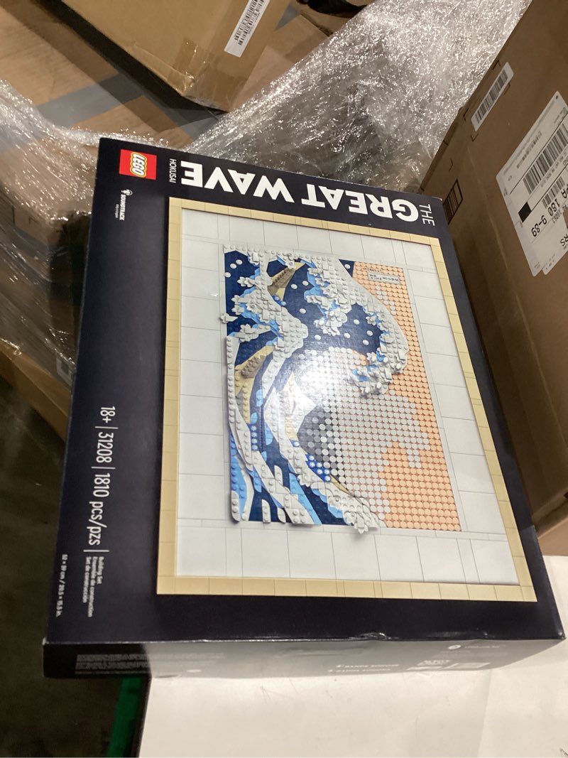 Condition photo showing New/Like New for LEGO Art Hokusai The Great Wave Framed Japanese Wall Art Building Set - Unique Wall Decor for Home, Room, or Office - Fun Activity for Adults, Ages 18+ - Gift for Men and Women - 31208 multi-color