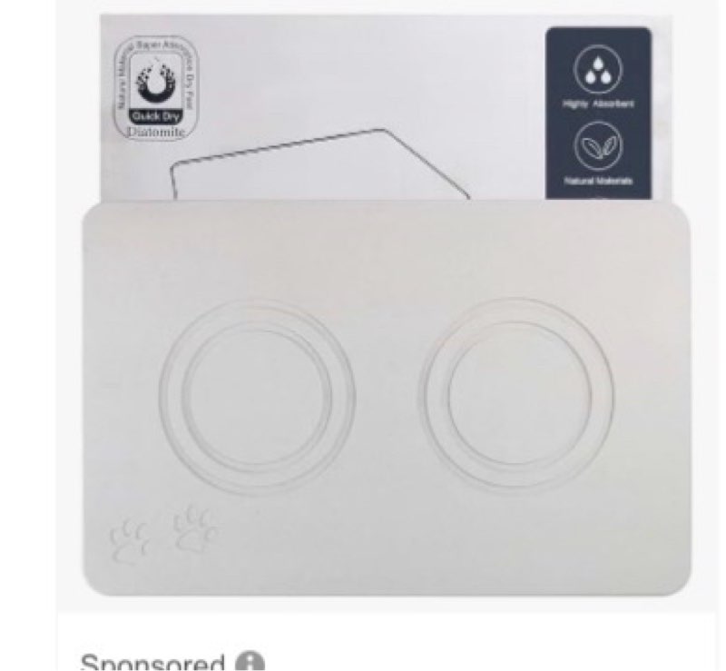 Addogyy Home Dog Cat Bowl Stone Mat–Natural Diatomite Stone Pet Bowls Mat, Pet Feeding Mat, Modern a