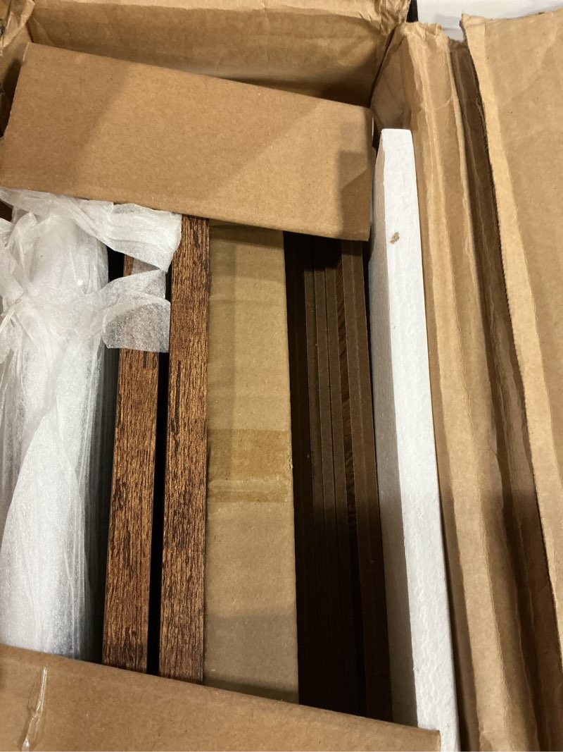 Condition photo showing As Is for vevor literature organizer, 27 compartments office mailbox with removable shelves, wood mailbox sorter particle board office home classroom storage, file sorter for file, document, paper, dark brown 27 compartments retro brown