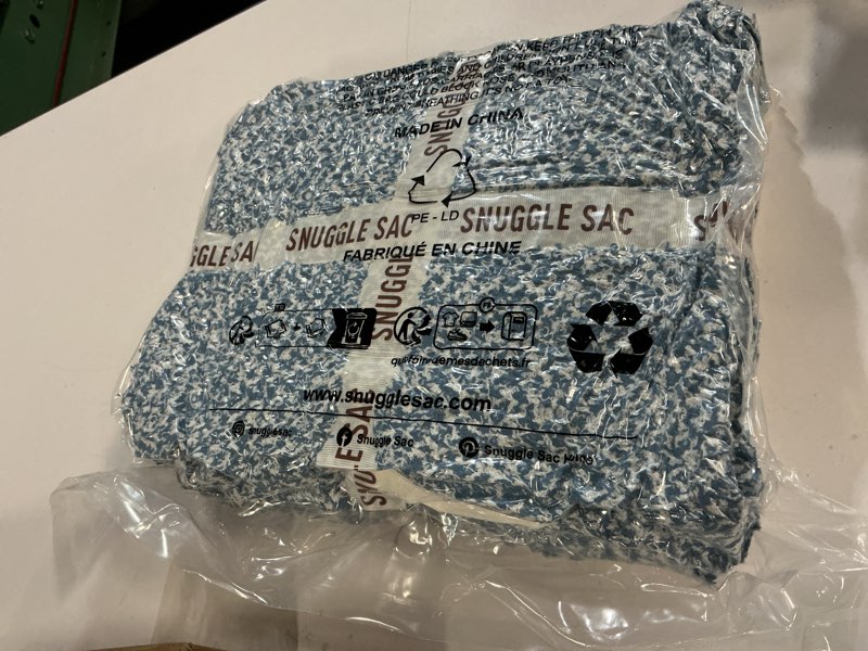 Condition photo showing New/Like New for Snuggle Sac Blue Throw Blankets for Couch, Reversible Super Soft Warm Blankets Cozy Knit Blanket Fuzzy Plush Throws for Sofa, Bed, Gift, Heather Blue, 50 x 60 inches Heather Blue Throw(50"x 60")