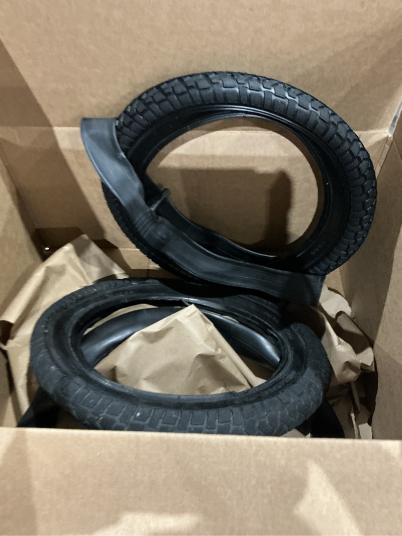 Condition photo showing Good Condition for calpalmy (2 sets) 12"/14"/16"/18"/20" bike replacement tires and inner tubes for mtb, bmx, kids bike - compatible with royalbaby, joystar, dynacraft and more - made from premium butyl rubber 14"x2.125 black
