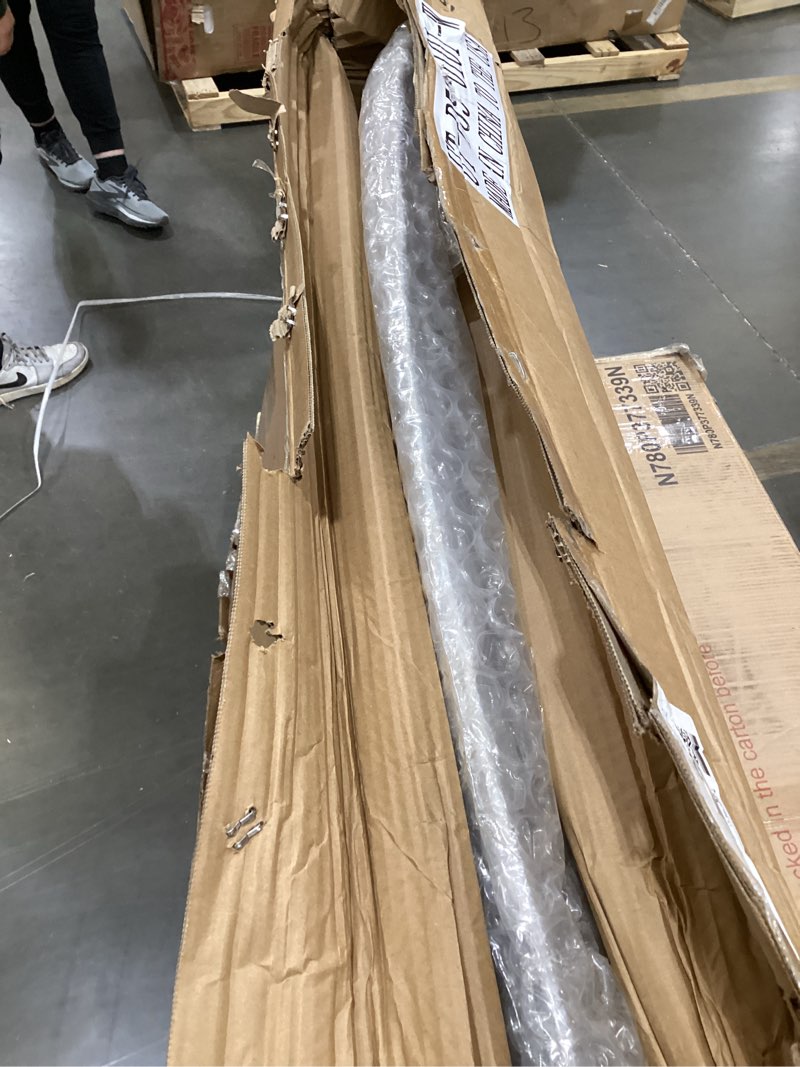 Condition photo showing As Is for chrome front hood radiator replacement grille fit for 2023+ peterbilt 579 (with bug screen)