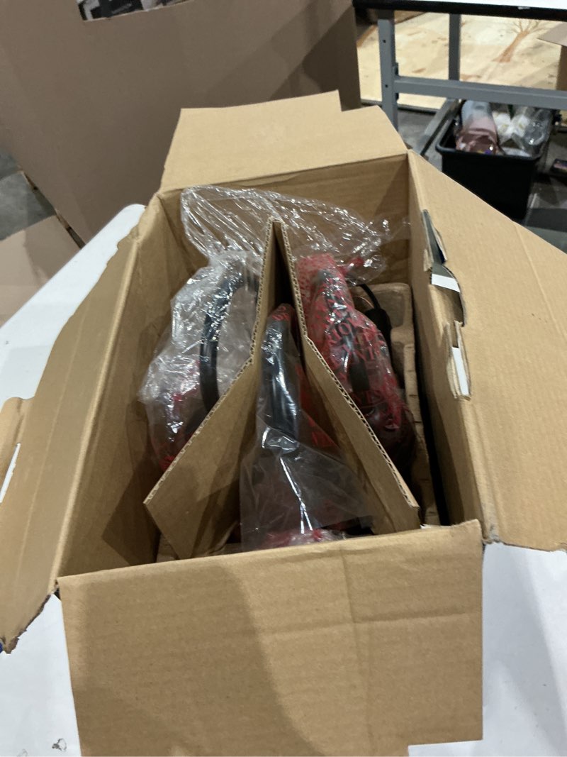 Condition photo showing As Is for project source fallsbrook 3 -light matte black traditional for use in bedrooms, dining rooms, foyers, kitchens, living rooms chandelier