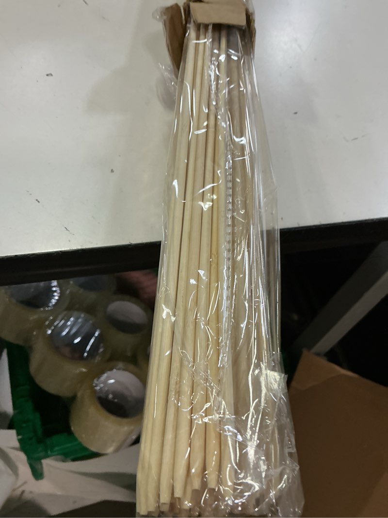 Condition photo showing Good Condition for 50 pcs smore sticks for fire pit extra long - thick 36 inch long smores sticks for fire pit, suitable for crafts & flower bouquets - 5mm thick bamboo skewers for smores, meat, kabobs, hot dogs, fruits