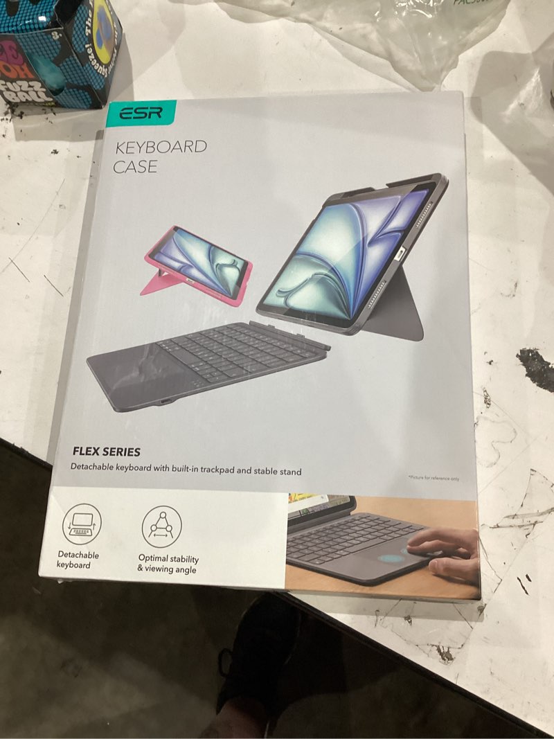 Condition photo showing New/Like New for esr for ipad (a16) 11th/10th gen case with keyboard, ultra-light | magnetic detachable keyboard case, stable stand for writing, large trackpad, flex series, blue