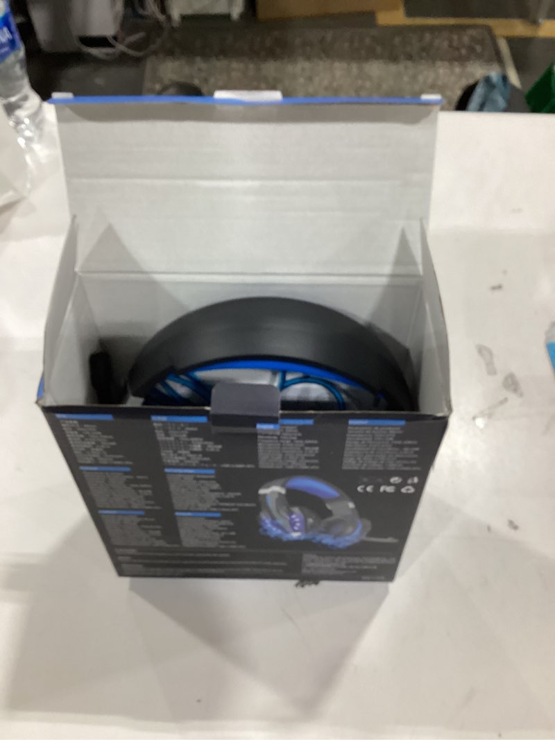 Condition photo showing Good Condition for bengoo g9000 stereo gaming headset for ps4 pc xbox one ps5 controller, noise cancelling over ear headphones with mic, led light, 7.1 surround sound, soft memory earmuffs for nintendo xbox series x|s blue