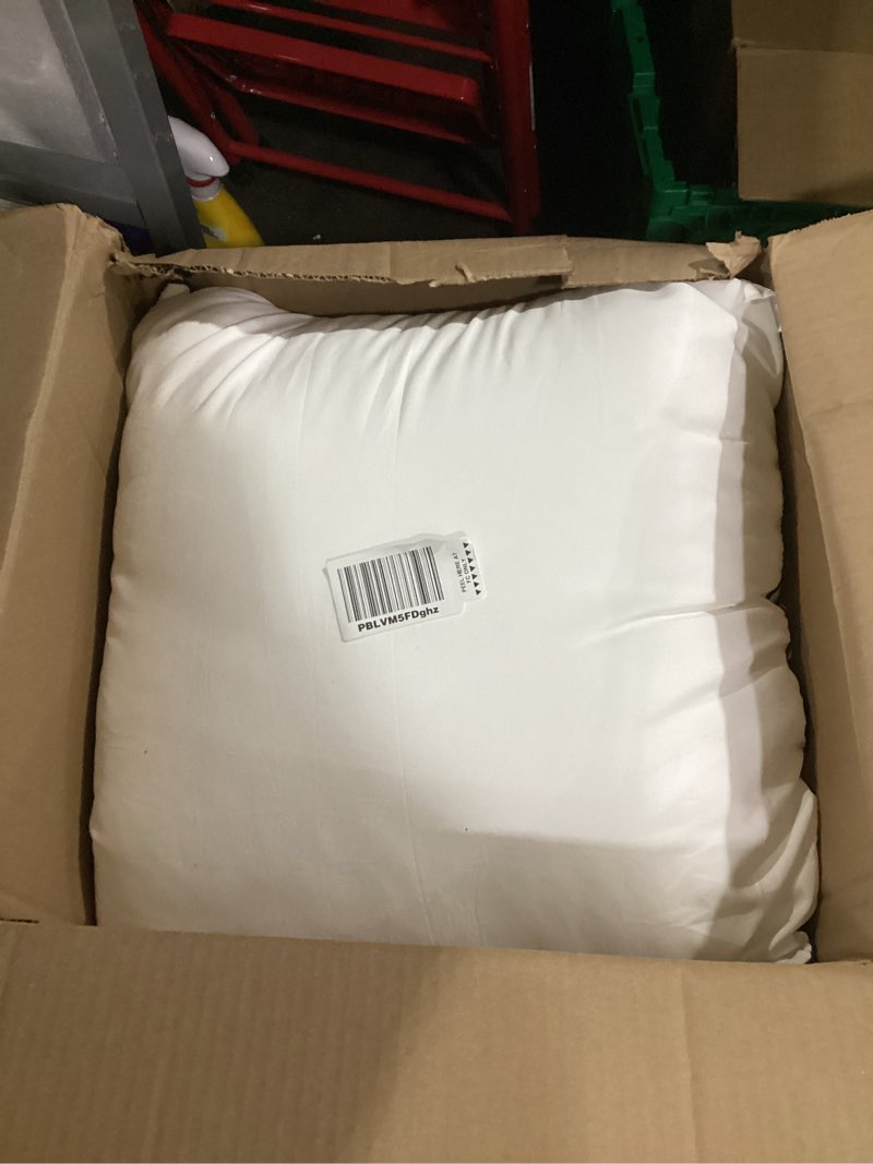 Condition photo showing Good Condition for MIULEE 24x24 Euro Pillow Inserts, Fluffy Down Alternative Filling Pack of 2 Ultra Soft Throw Pillows for Bed Sofa Couch 2 24x24 Inch (Pack of 2)