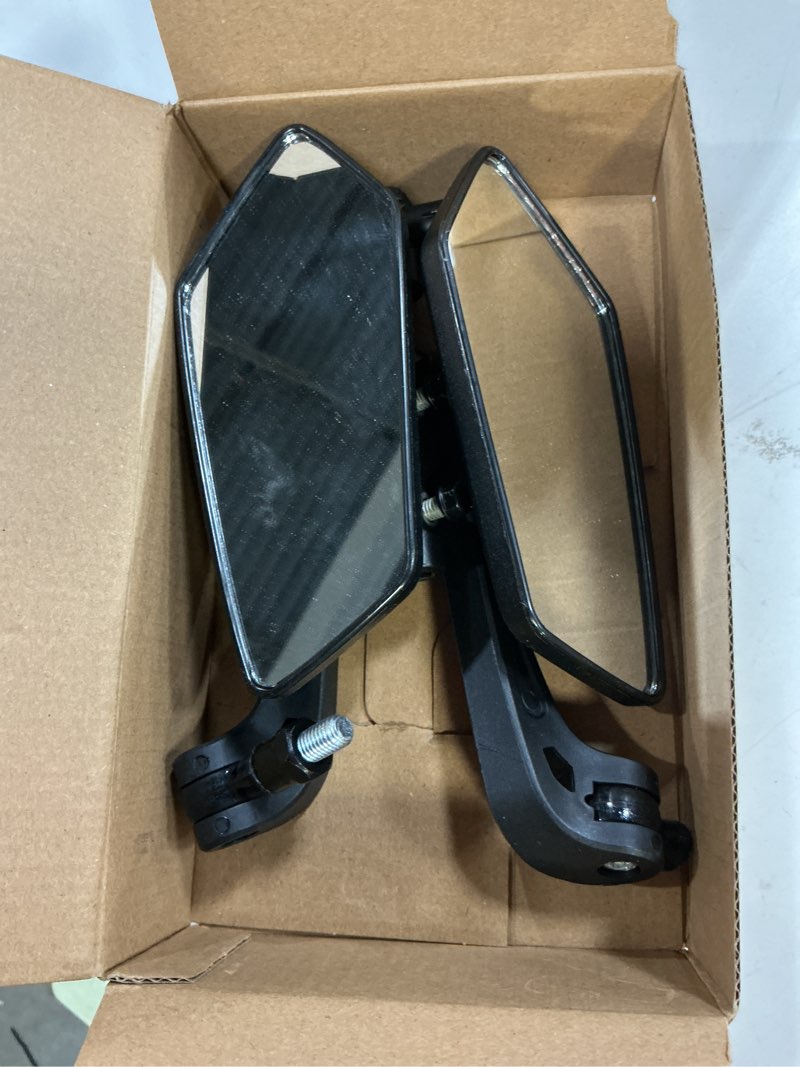Condition photo showing Good Condition for 2 Pack Bike Mirrors,eBike Handlebar Mirror,360° Adjustable and Rotatable Safety Bicycle Rear View Mirrors, Scratch Resistant Glass Lens,Bicycle Universal Fit Accessories