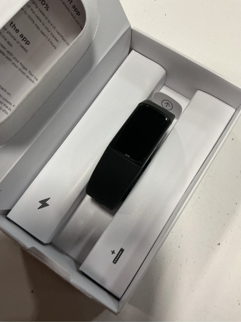 Condition photo showing Good Condition for fitbit charge 6 fitness tracker with google apps, heart rate on exercise equipment, 6-months premium membership included, gps, health tools and more, obsidian/black, one size (s & l bands included) black case w/ black band tracker