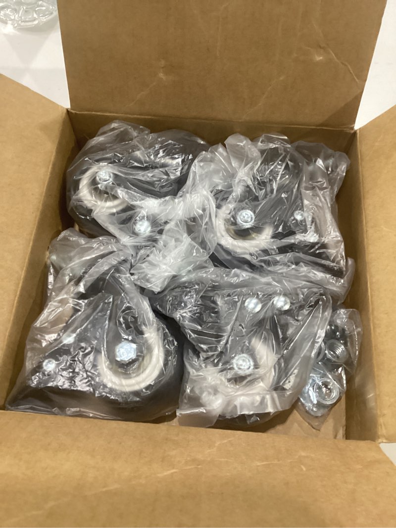 Condition photo showing New/Like New for holkie stem caster wheels 2 inch total locking casters set of 4, threaded stem 3/8" -16 x 1 (diameter 3/8", length 1") swivel heavy duty castors black black-with brake-4 pack 2inch