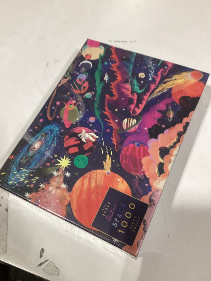 Condition photo showing New/Like New for Elena Essex Puzzles for Adults 1000 Pieces - Outer Space, 1000 Piece Puzzle for Adults, Jigsaw Puzzles 1000 Pieces, Solar System Planet Spaceman Moon Space Puzzle, Size 28x20 inches