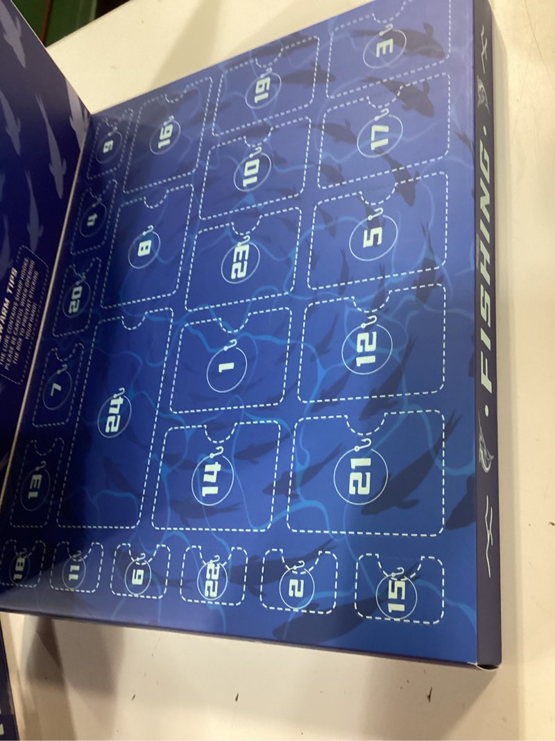 Condition photo showing New/Like New for Fishing Advent Calendar 2025 Adult Men Teen - 24 Days Fishing Lure Countdown Calendar with 29Pcs Lures Set - Spoons Minnow Crankbait VIB Xmas Gift for Father Granpa Brother Boyfriend